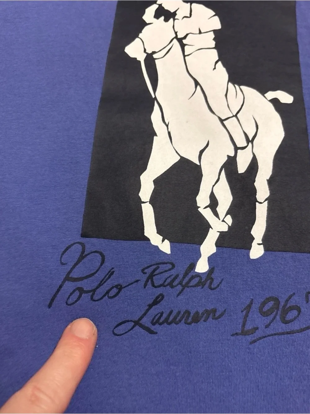 Polo by Ralph Lauren Long Sleeve Polo Graphic Tee - Periwinkle Blue